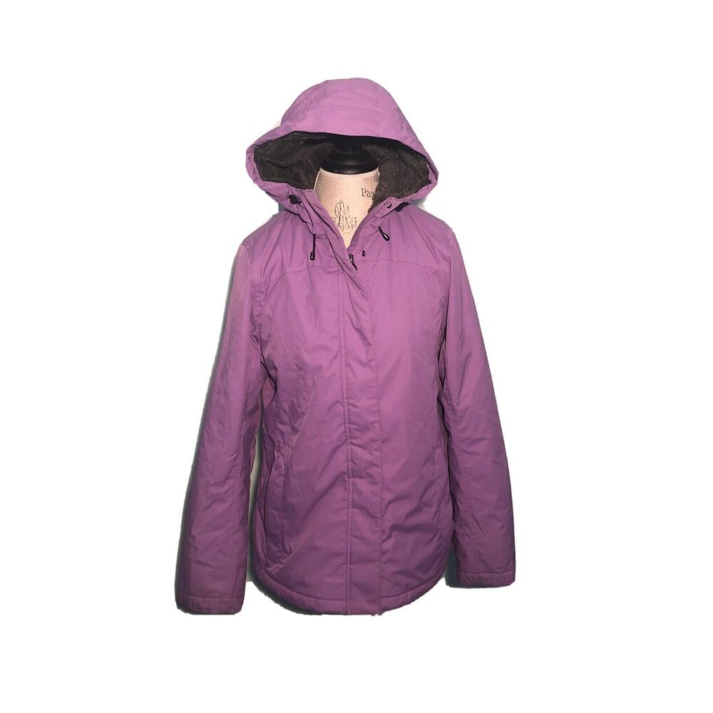 L.L. Bean Women's Winter Warmer Jacket Size S Regular Purple Violet Lined Hood